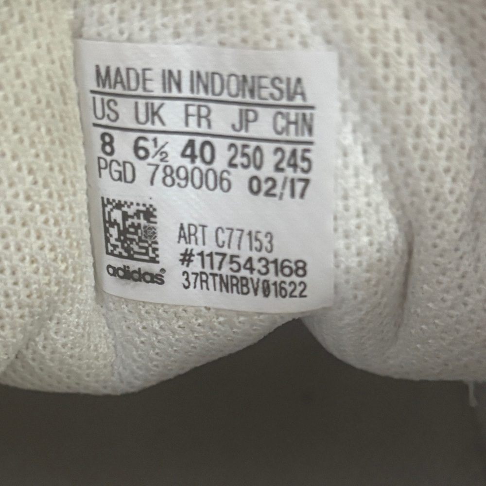 adidas Superstar wht w blk strp unisex snkrs MN 9.5 - 10 WM 11.5 PLEASE READ - Picture 11 of 12